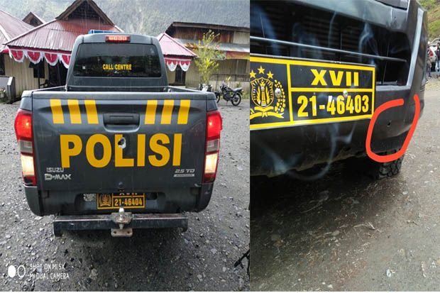 Tentara OPM Berondong Patroli Polres Puncak Jaya, 2 Mobil Terkena Tembakan