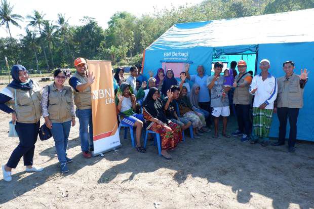 Bantu Korban Gempa Lombok, BNI dan BNI Life Bangun Posko Kesehatan