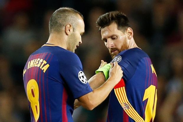 Messi Gantikan Iniesta; Kapten Barcelona dan Wakilnya Produk La Masia