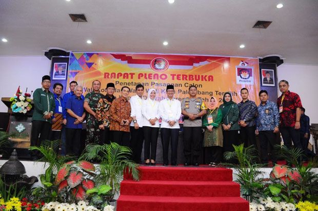 Tetapkan Harno–Fitri, KPU Ajukan Permohonan Pelantikan Wali Kota Palembang