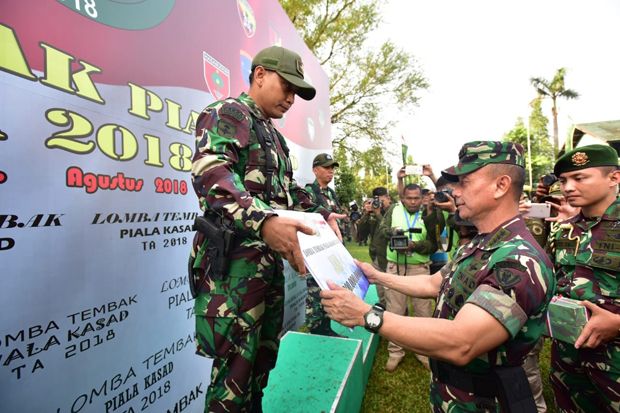 Kostrad Juara Umum Lomba Tembak Piala KSAD 2018