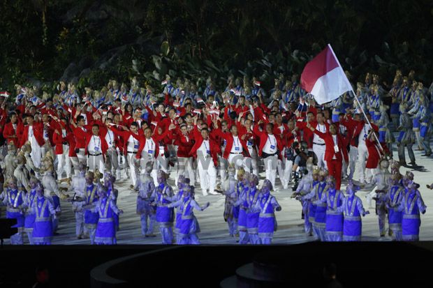 Keseruan Defile Negara Peserta di Upacara Pembuka Asian Games 2018