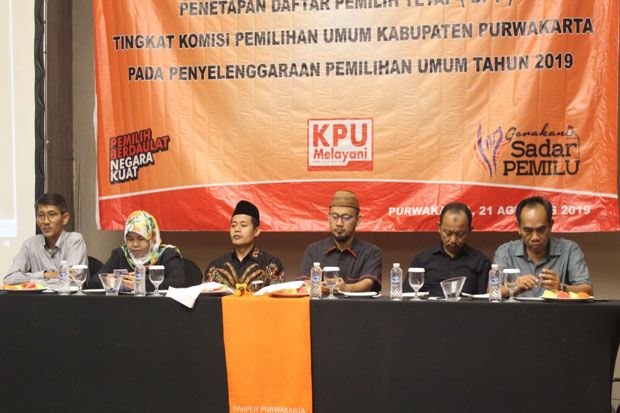 KPU Purwakarta Tetapkan Pemilih Pileg dan Pilpres 2019 Sebanyak 666.972 Jiwa
