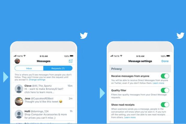 Fitur Penyaringan Terbaru Twitter Bisa Pisahkan Direct Messages