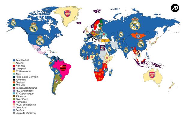 Real Madrid Klub Terpopuler Dunia 2018 versi Pencarian Google