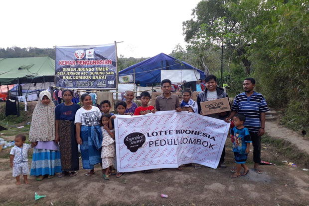 Lotte Indonesia Salurkan Bantuan untuk Korban Gempa Lombok
