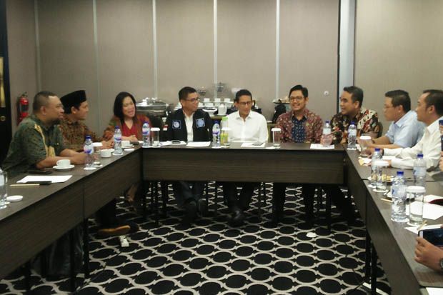 Sandiaga Hadiri Pertemuan Sekjen Partai Koalisi Prabowo-Sandi