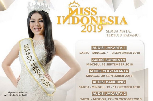 Audisi Miss Indonesia 2019 Bisa Diikuti Secara Online