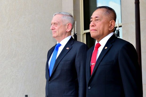 Menhan Ryamizard Tingkatkan Hubungan Pertahanan Indonesia-AS