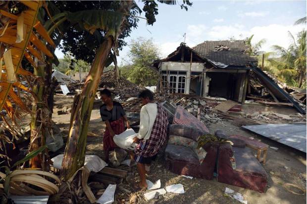 83.392 Unit Rumah Rusak Akibat Gempa Lombok