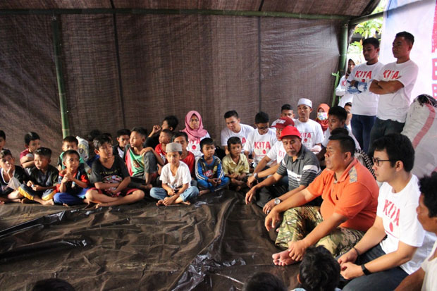 Relawan KITA Jokowi Sediakan Sekolah Darurat untuk Korban Gempa Lombok
