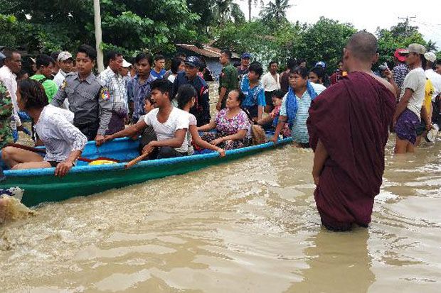 50.000 Warga Myanmar Mengungsi Akibat Bendungan Jebol