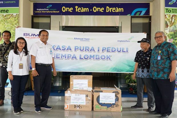 Bantu Lombok, Bandara Ahmad Yani Kirim Pembalut dan Popok Bayi