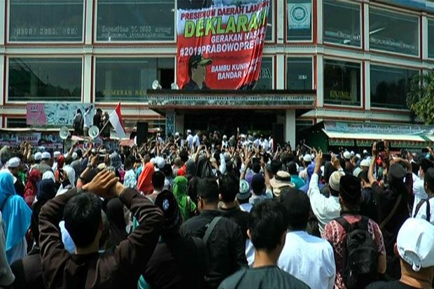 Sempat Disusupi 2 Pria Bersenpi, Deklarasi #2019 Prabowo Presiden Berjalan Lancar