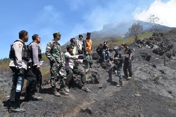 Polisi Temukan Penebangan Liar di Lokasi Kebakaran Hutan Gunung Sindoro