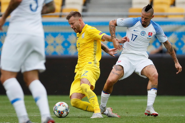 Penalti Yarmolenko Bawa Ukraina Ungguli Slovakia