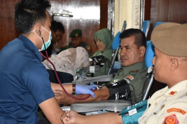 HUT ke-73 TNI, Korem Pamungkas Yogyakarta Gelar Donor Darah