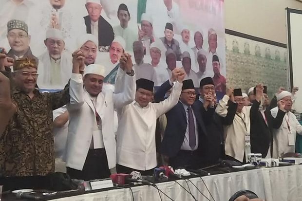 Didukung GNPF, Prabowo Teken Pakta Integritas Ijtimak Ulama II