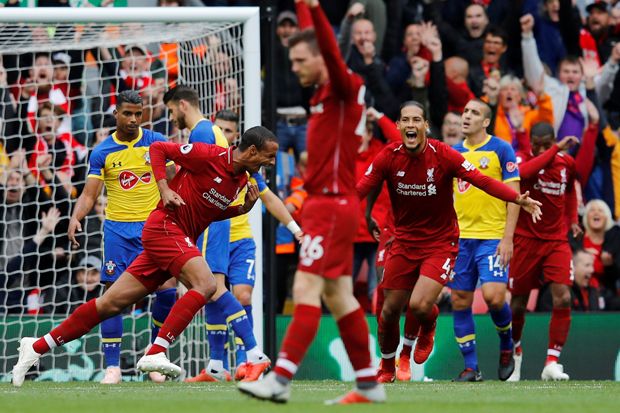 Bungkam Southampton, Liverpool Petik 6 Kemenangan Beruntun