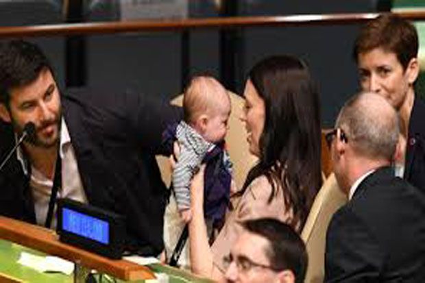 PM Selandia Baru Jacinda Ardern Bawa Bayi ke KTT PBB