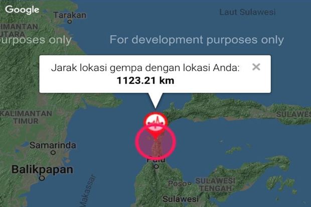 Gempa 7,7 SR Guncang Donggala, Peringatan Dini Tsunami Sempat Diaktifkan