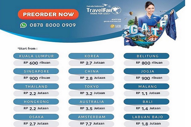 Garuda Indonesia Travel Fair Dorong Pertumbuhan Pariwisata Indonesia