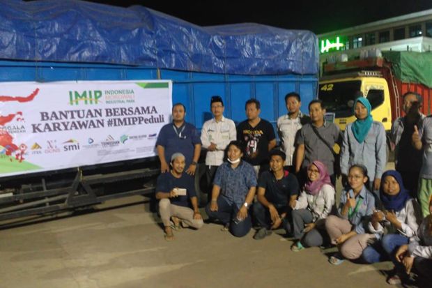 IMIP Peduli Kirim 20 Ton Paket Sembako untuk Korban Gempa di Sulteng