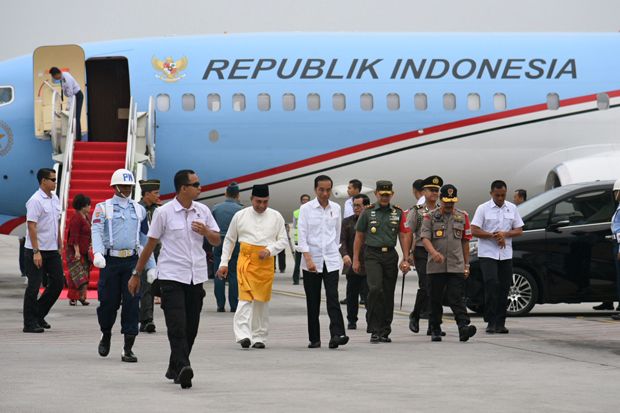 Tiba di Sumut Presiden Jokowi Disambut Gubernur Edy Rahmayadi