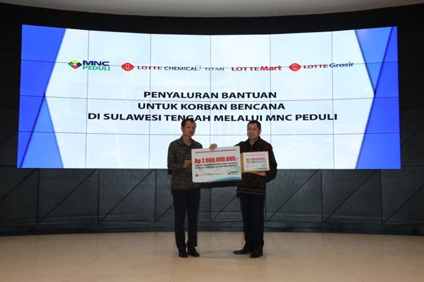Lotte Chemical Titan Bantu Korban Gempa Sulteng Melalui MNC Peduli