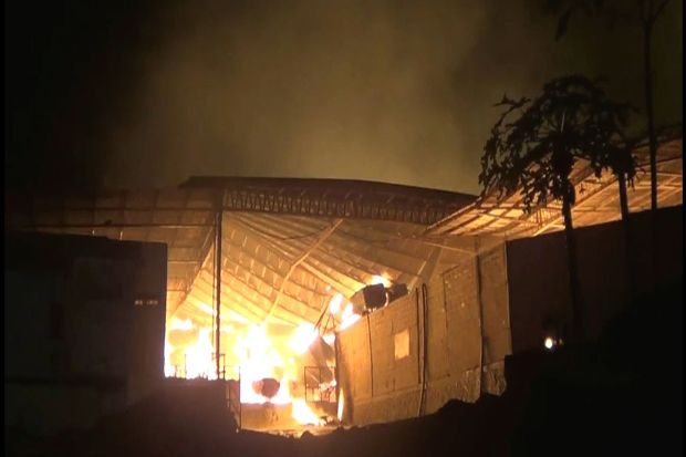 Blower Meledak, Pabrik Pengolahan Kayu Ludes Terbakar