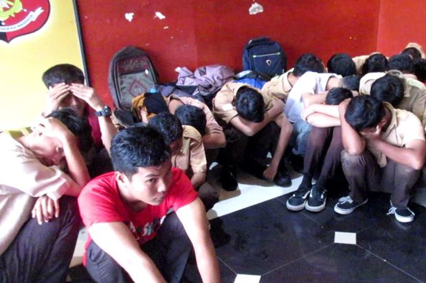 Terlibat Tawuran, Polisi Amankan Puluhan Pelajar di Medan