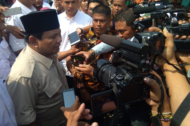 Prabowo Sampaikan Keprihatinan Atas Musibah Jatuhnya Lion Air