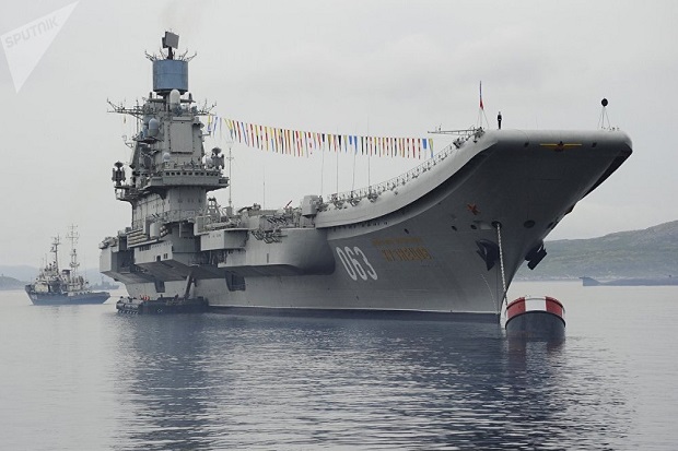 Rusia Selidiki Insiden Kapal Induk Admiral Kuznetsov