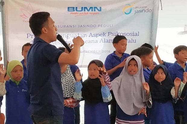 Asuransi Jasindo Turunkan Tim Trauma Healing ke Sigi, Palu-Donggala