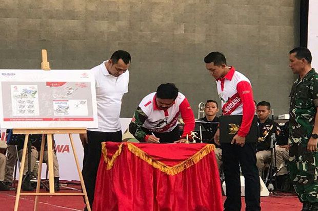 Pos Indonesia Luncurkan Prangko TNI Mandalika Internasional Marathon