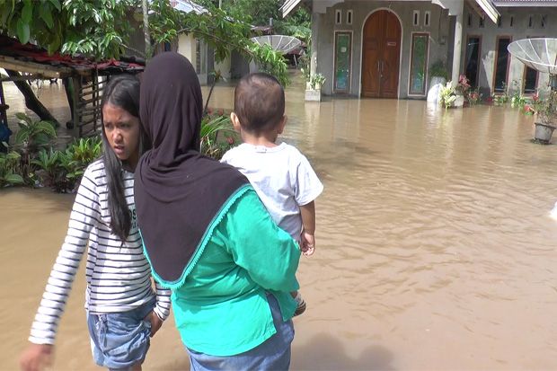Banjir Rendam Permukiman dan Lahan Pertanian di Limapuluh Kota