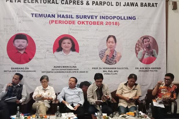 Survei Indopolling, Jokowi-Maruf Ungguli Prabowo-Sandi di Jabar