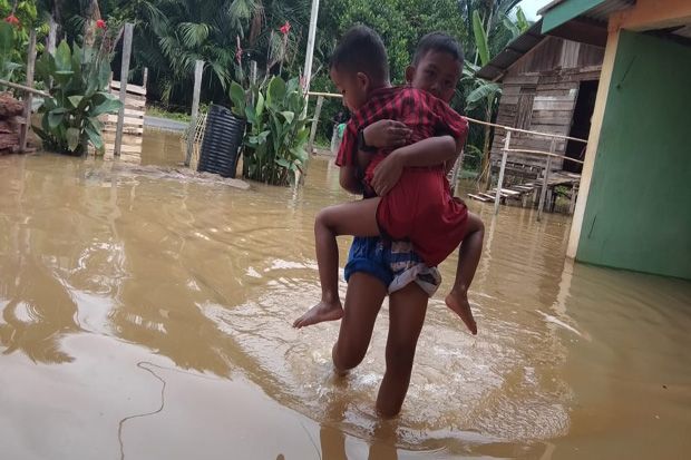 11 Kecamatan di Kabupaten Kuansing Terendam Banjir
