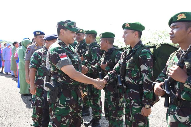 Dua Pasukan Pengganti Satgas Pamtas RI-RDTL Tiba di Kupang