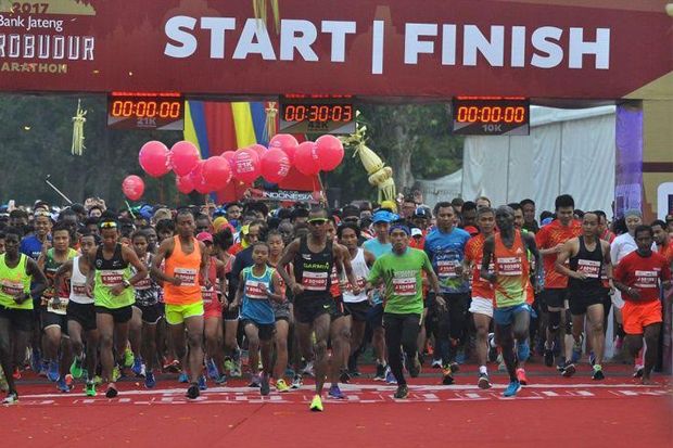 Pelari Kenya Kembali Rajai Borobudur Marathon 2018