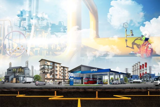 PGN-Pertagas Alirkan Gas Perdana di Jaringan Pipa Transmisi Duri-Dumai