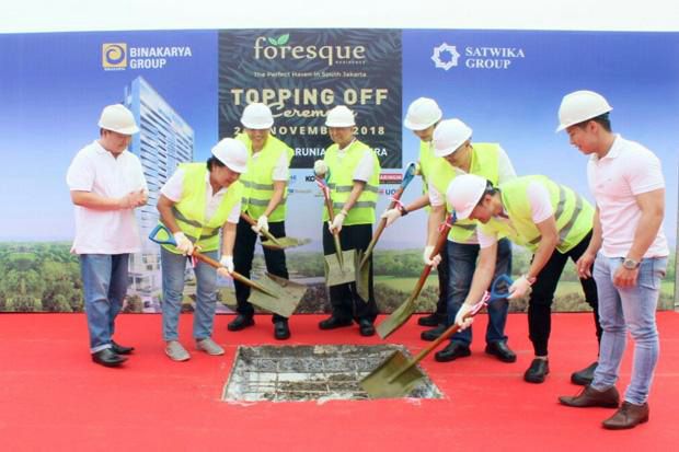 Apartemen Foresque Residence Lakukan Topping Off