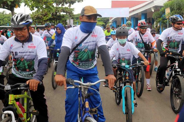 Sepeda Nusantara 2018 Gairahkan Masyarakat Maros