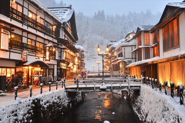 Gizan Onsen, Desa Paling Cantik Saat Musim Dingin di Jepang