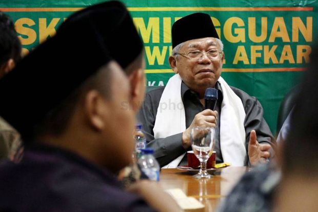 KH Maruf Amin Enggan Ungkap Strategi Gaet Swing Voters