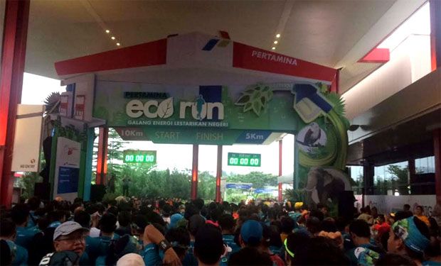 Sebanyak 7.500 Pelari Meriahkan Pertamina Eco Run 2018