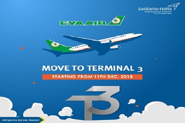Besok, Eva Air Pindah ke Terminal 3 Bandara Soekarno-Hatta