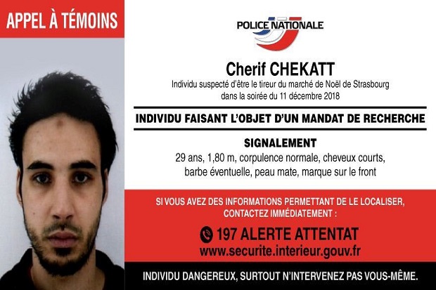 Prancis: Pelaku Penembakan Strasbourg Akan Ditemukan, Hidup atau Mati