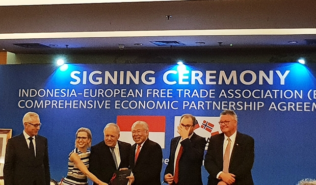 Perjanjian Kemitraan Ekonomi Komprehesif Indonesia-EFTA Diteken