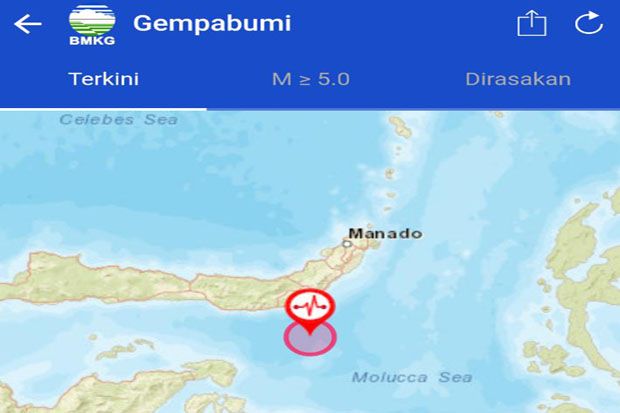 Gempa 5,0 SR Guncang Bolaang Mongondow, Tidak Berpotensi Tsunami